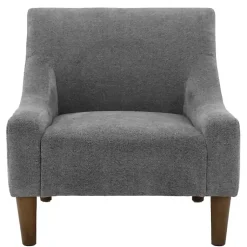 Kirklands Home Slate Upholstered Shea Accent Chair Gray