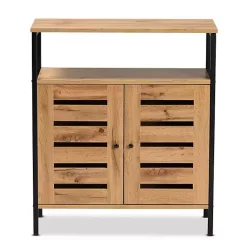 Kirklands Home Slatted Oak Wood Cabinet Online
