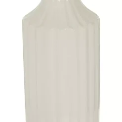 Vases>Kirklands Home Slender Curtain Ribbed Vase White