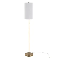 Kirklands Home Slim Gold Modern Floor Lamp White Discount