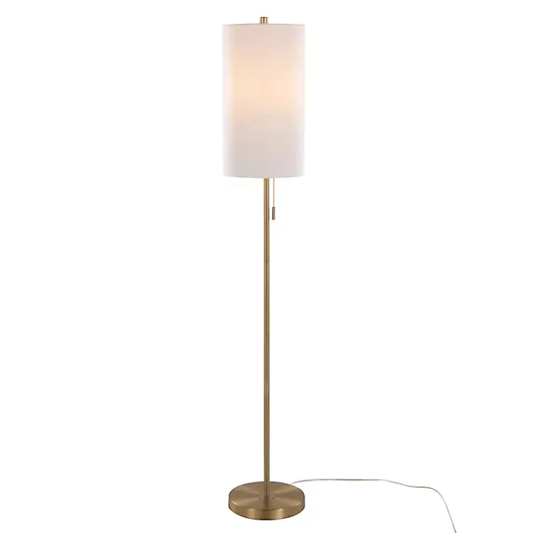 Kirklands Home Slim Gold Modern Floor Lamp White Discount