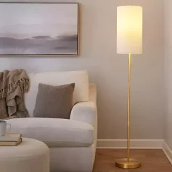 Kirklands Home Slim Gold Modern Floor Lamp White Discount