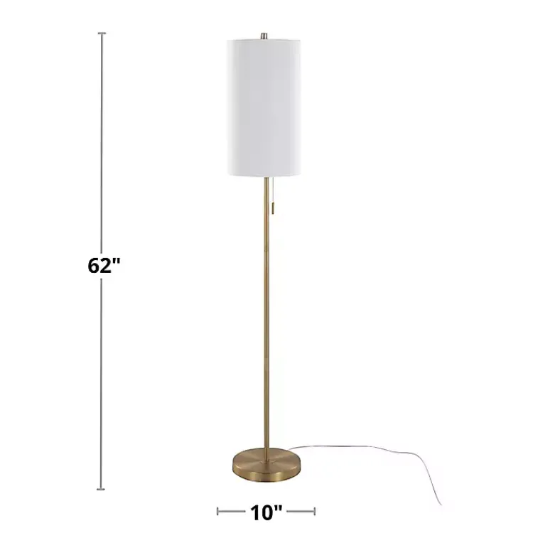 Kirklands Home Slim Gold Modern Floor Lamp White Discount