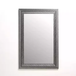 Kirklands Home Sloan Silver Grooved Wall Mirror Hot