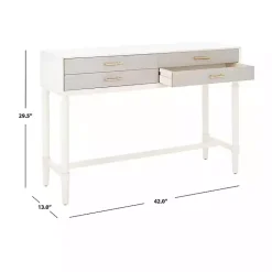 Kirklands Home Sloane Four-Drawer Console Table White Sale