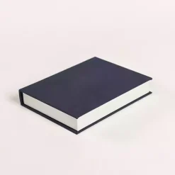 Baskets & Boxes>Kirklands Home Small Navy Linen Book Box Blue