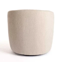 Kirklands Home Small Round Sand Boucle Swivel Accent Chair Tan Best