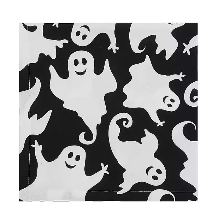 Halloween>Kirklands Home Smiling Ghost Halloween Napkins, Set of 6