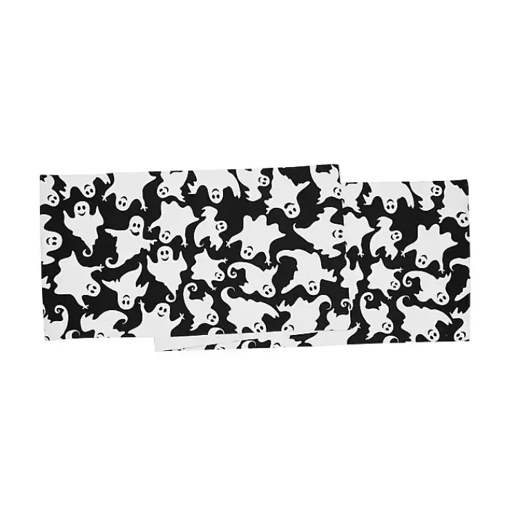 Halloween>Kirklands Home Smiling Ghost Halloween Table Runner