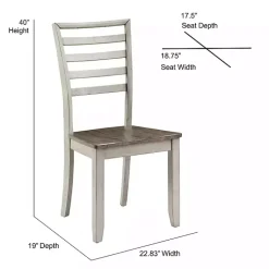 Kirklands Home Smoked Honey and Alabaster Dining Chairs, Set of 2 Best