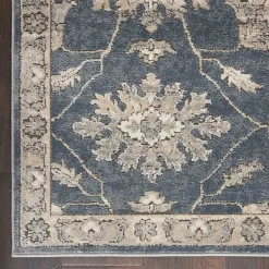 Kirklands Home Smokey Blue and Ivory Floral Area Rug, 6x9 Hot