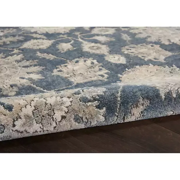 Kirklands Home Smokey Blue and Ivory Floral Area Rug, 6x9 Hot