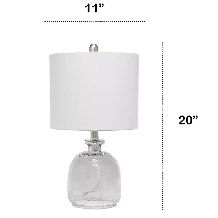 Kirklands Home Smokey Hammered Glass Shade Table Lamp Gray