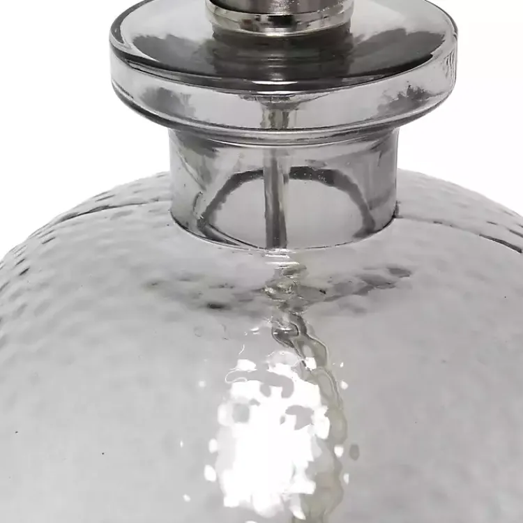 Kirklands Home Smokey Hammered Glass Shade Table Lamp Gray