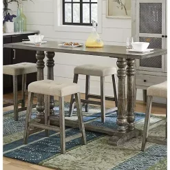 Kirklands Home Smokey Oak Wood Chandler Counter Height Table Online