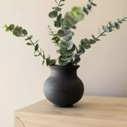 Vases>Kirklands Home Smoky Terracotta Vase, 5 in. Black