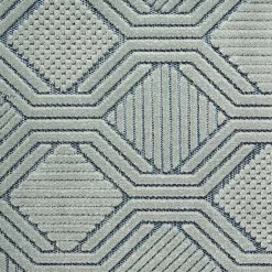 Kirklands Home Smoky Blue Geometric Indoor/Outdoor Area Rug, 5x7 Online