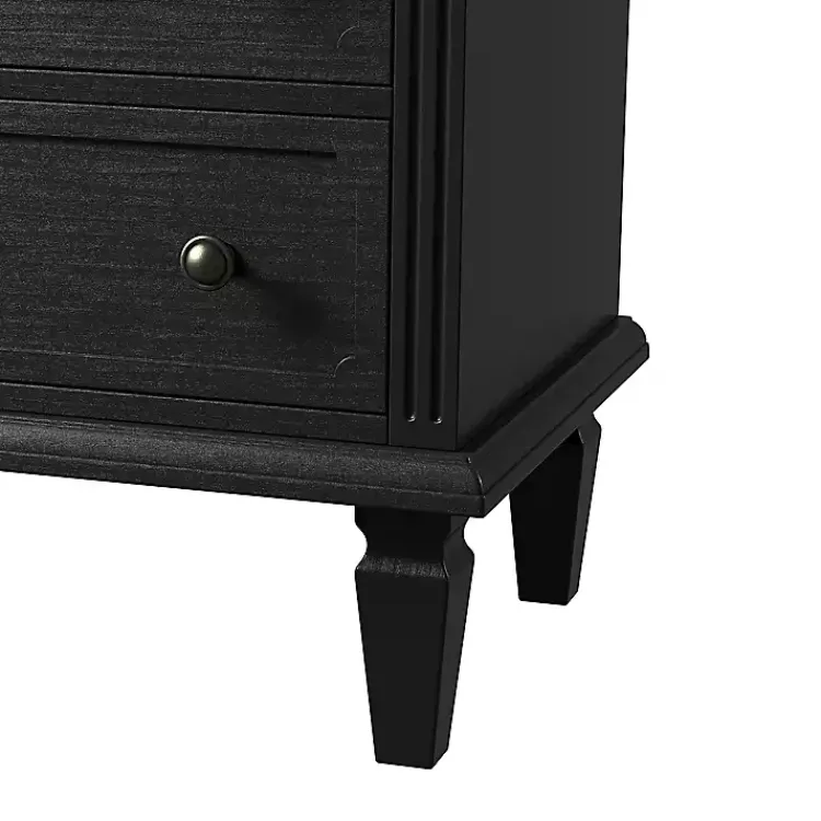Kirklands Home Smooth 2-Drawer Wood Nightstand Black Discount