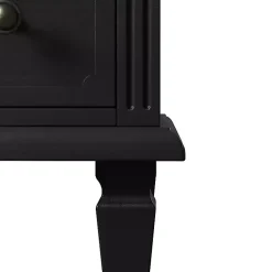 Kirklands Home Smooth 2-Drawer Wood Nightstand Black Discount