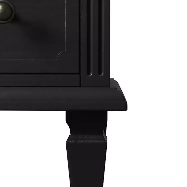 Kirklands Home Smooth 2-Drawer Wood Nightstand Black Discount
