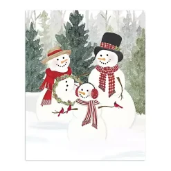 Christmas Art & Wall Decor>Kirklands Home Snow Family in Forest Canvas Art Print