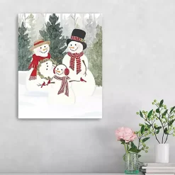 Christmas Art & Wall Decor>Kirklands Home Snow Family in Forest Canvas Art Print