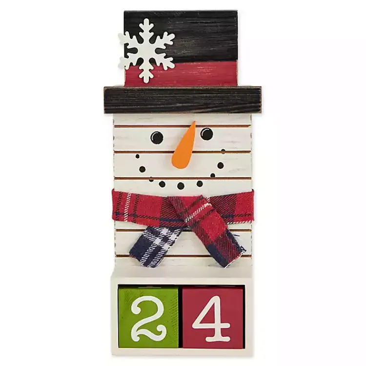 Christmas Decorations>Kirklands Home Snowman Christmas Countdown Blocks Figurine