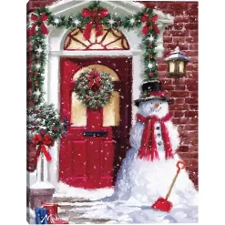 Christmas Art & Wall Decor>Kirklands Home Snowman Entryway Canvas Art Print