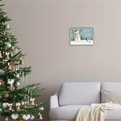 Christmas Art & Wall Decor>Kirklands Home Snowman Let it Snow Framed Art Print