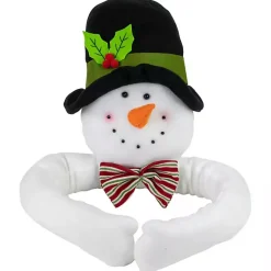 Christmas Tree Decorations>Kirklands Home Snowman Plush Christmas Tree Topper White