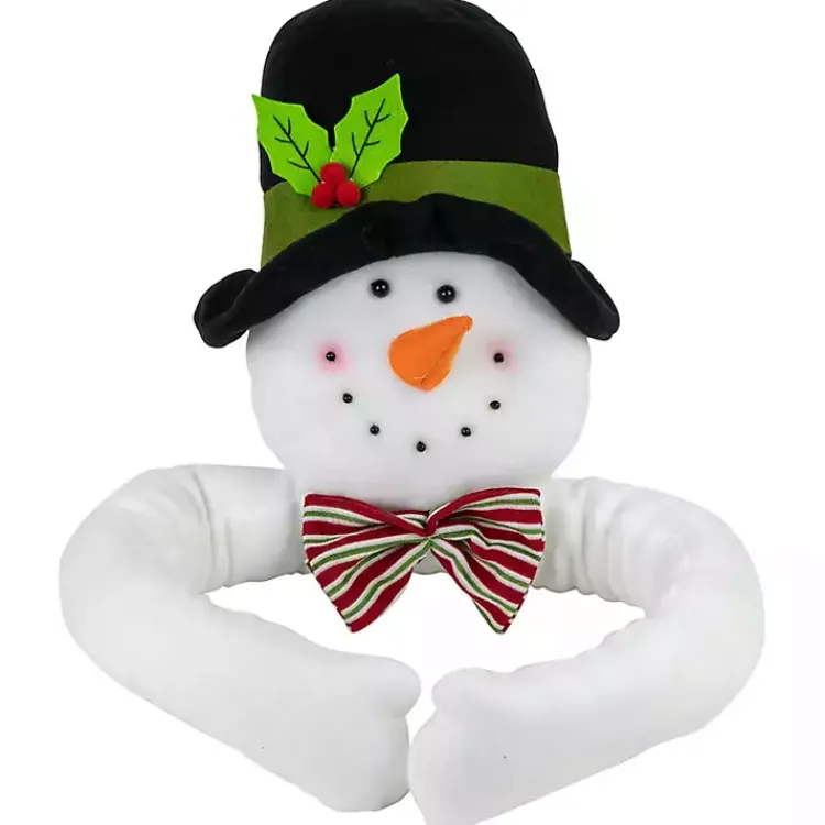 Christmas Tree Decorations>Kirklands Home Snowman Plush Christmas Tree Topper White