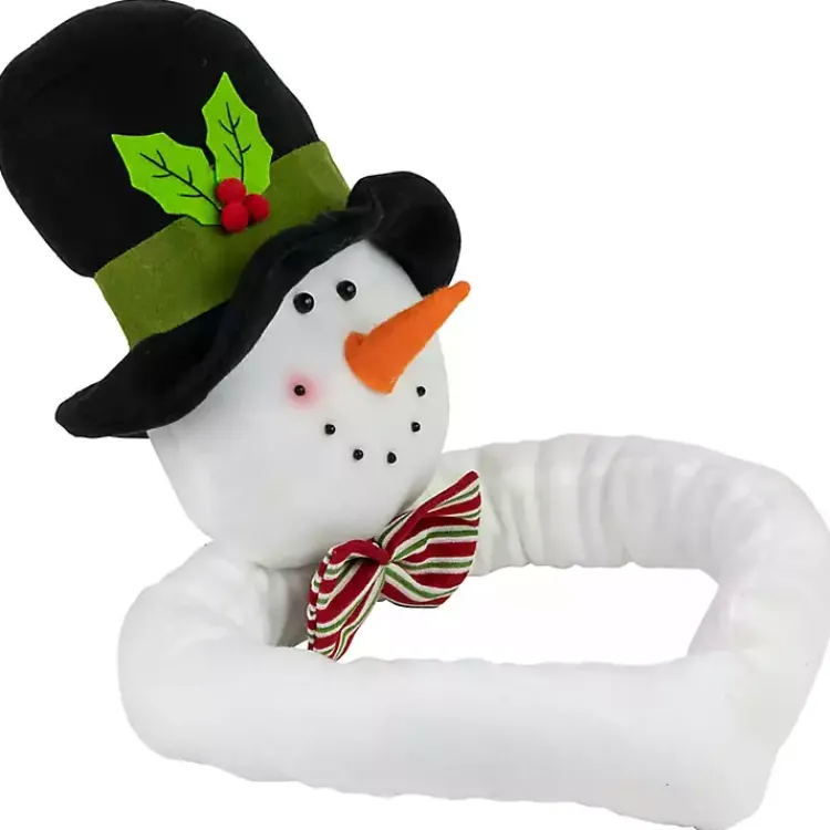 Christmas Tree Decorations>Kirklands Home Snowman Plush Christmas Tree Topper White