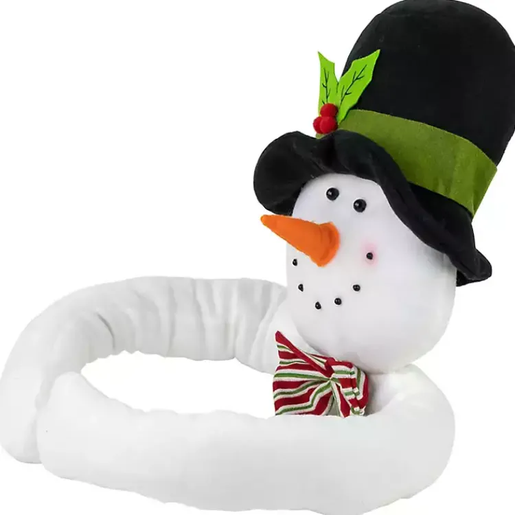 Christmas Tree Decorations>Kirklands Home Snowman Plush Christmas Tree Topper White