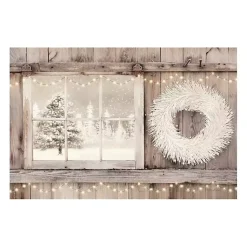 Christmas Art & Wall Decor>Kirklands Home Snowy Barn View Canvas Art Print, 24x16