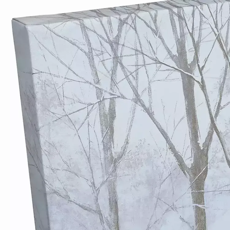 Christmas Art & Wall Decor>Kirklands Home Snowy Church Canvas Art Print White