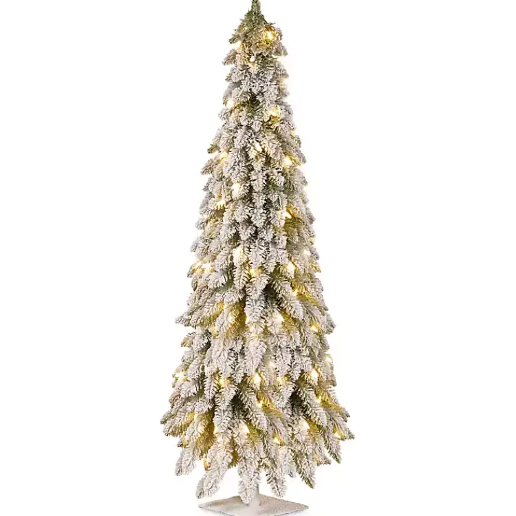 Christmas Trees>Kirklands Home Snowy Downswept Pre-Lit Alpline Tree, 5 ft.