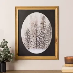 Kirklands Home Snowy Trees Oval Framed Art Print Best