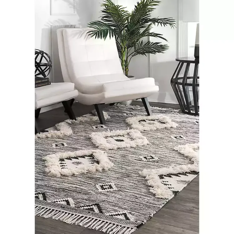 Kirklands Home Sofia Moroccan Fringe Area Rug, 8x10 Gray Best