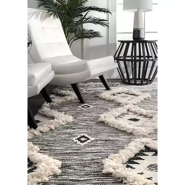 Kirklands Home Sofia Moroccan Fringe Area Rug, 8x10 Gray Best