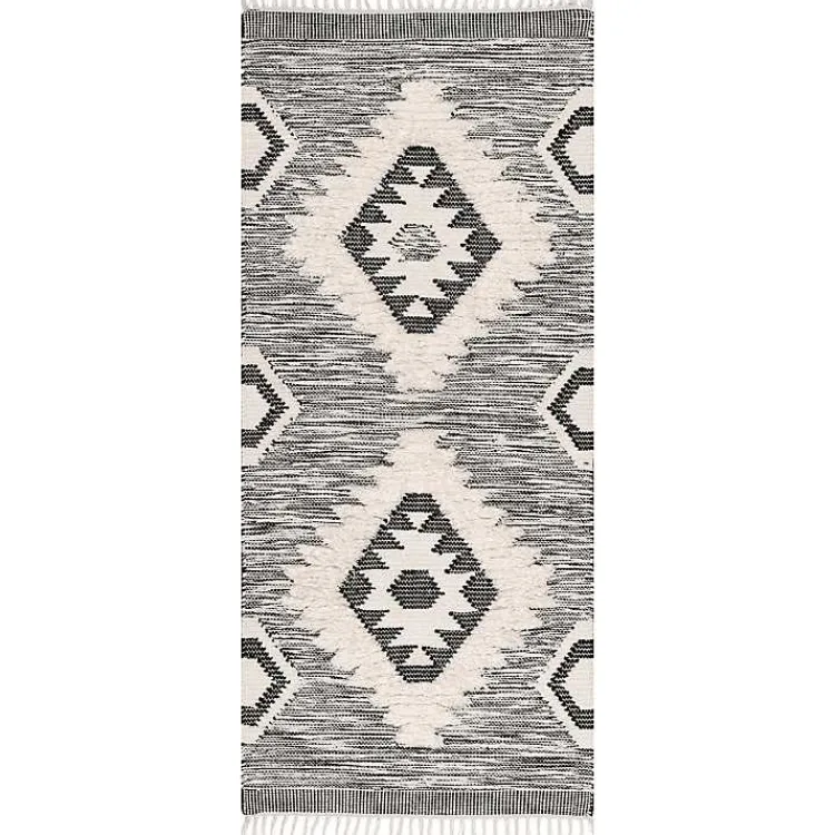 Kirklands Home Sofia Moroccan Fringe Runner Gray