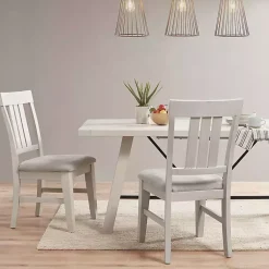Kirklands Home Sofia High Back Dining Chairs, Set of 2 White