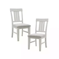Kirklands Home Sofia High Back Dining Chairs, Set of 2 White