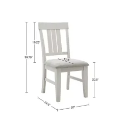 Kirklands Home Sofia High Back Dining Chairs, Set of 2 White