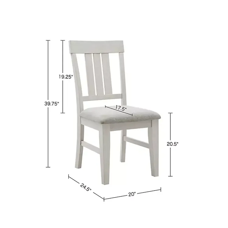Kirklands Home Sofia High Back Dining Chairs, Set of 2 White