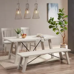 Kirklands Home Sofia High Back Dining Chairs, Set of 2 White