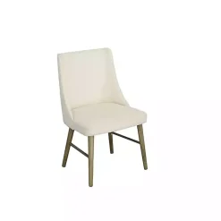 Kirklands Home Soft Alabaster Upholstered Dining Chairs, Set of 2 White Outlet
