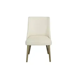 Kirklands Home Soft Alabaster Upholstered Dining Chairs, Set of 2 White Outlet