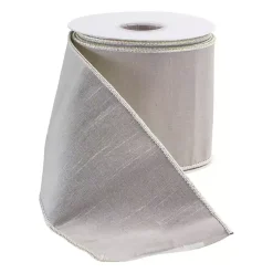 Christmas Decorations>Kirklands Home Soft Beige Shimmer 10 yard Christmas Ribbon Tan