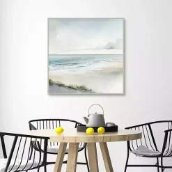 Kirklands Home Soft Coastal I Framed Canvas Art Print Blue New