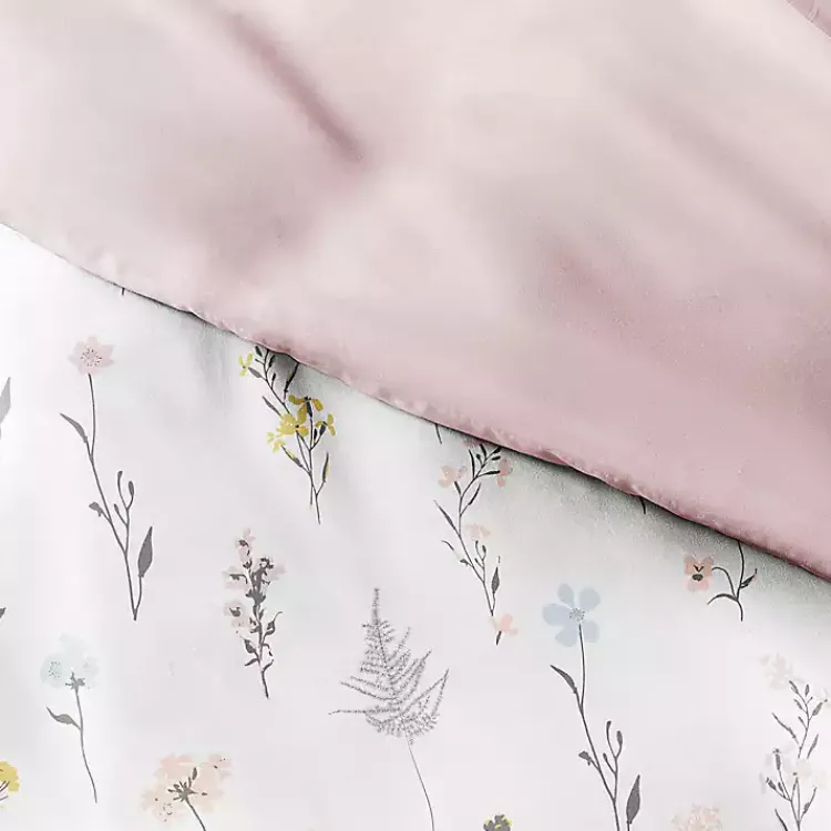 Kirklands Home Soft Floral Reversible 3-pc. King Duvet Cover Set Outlet